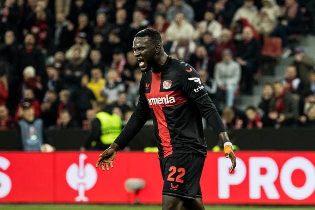UEFA Europa League, Bayer 04 Leverkusen - Qarabag Agdam; 26.10.2023 Victor Boniface (Bayer 04 Leverkusen, 22) bruellt nach verpasster Chance UEFA Europa League, Bayer 04 Leverkusen - Qarabag Agdam, BayArena Leverkusen am 26.10.2023 Copyright: xBEAUTIFULxSPORTS Wunderlx