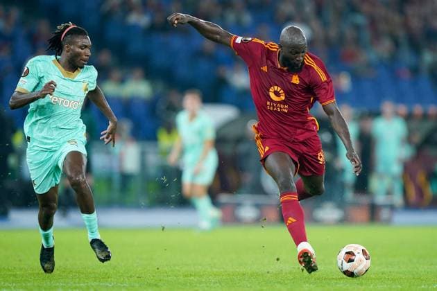 AS Roma v Slavia Praha - UEFA Europa League Romelu Lukaku of AS Roma during the UEFA Europa League Group G match between AS Roma and Slavia Praha at Stadio Olimpico on October 26, 2023 in Rome, Italy. Rome Stadio Olimpico Rome Italy Copyright: xGiuseppexMaffiax UEL_Roma-SlaviaPraha_GM_26102023_07476