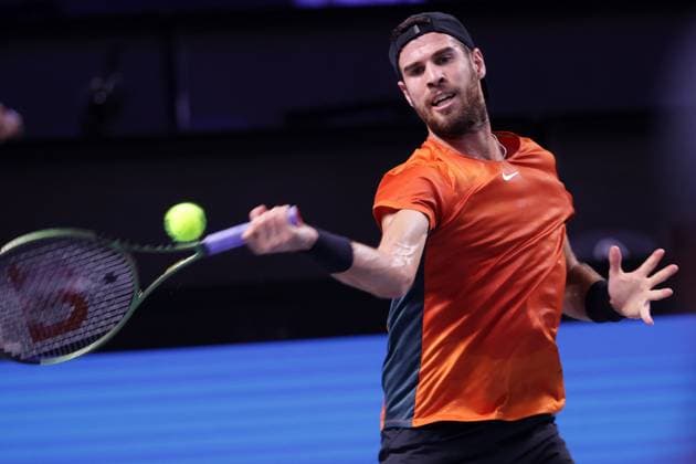 TENNIS - ATP, Tennis Herren Erste Bank Open VIENNA,AUSTRIA,27.OCT.23 - TENNIS - ATP World Tour, Erste Bank Open. Image shows Karen Khachanov (RUS).  GEPAxpictures xWalterxLuger