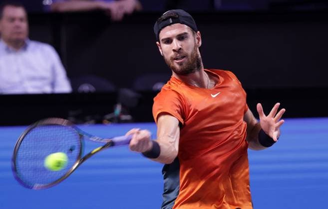 TENNIS - ATP, Tennis Herren Erste Bank Open VIENNA,AUSTRIA,27.OCT.23 - TENNIS - ATP World Tour, Erste Bank Open. Image shows Karen Khachanov (RUS).  GEPAxpictures xWalterxLuger