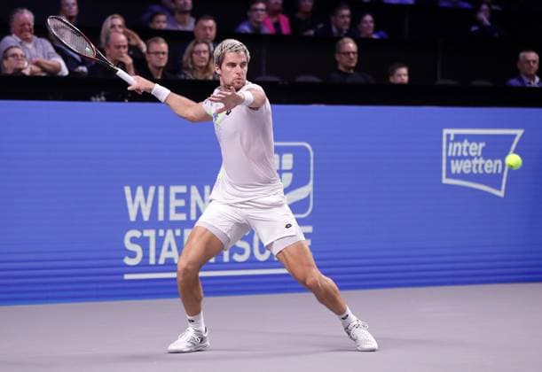 TENNIS - ATP, Tennis Herren Erste Bank Open VIENNA,AUSTRIA,27.OCT.23 - TENNIS - ATP World Tour, Erste Bank Open. Image shows Borna Gojo (CRO).  GEPAxpictures xWalterxLuger