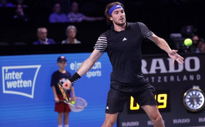 TENNIS - ATP, Tennis Herren Erste Bank Open VIENNA,AUSTRIA,27.OCT.23 - TENNIS - ATP World Tour, Erste Bank Open. Image shows Stefanos Tsitsipas (GRE).  GEPAxpictures xWalterxLuger