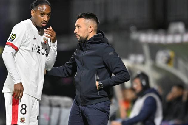 Rosario avec Franscesco Farioli (nice) FOOTBALL : Clermont Foot vs OGC Nice - Ligue 1 Uber Eats - 27 10 2023 FredericChambert Panoramic 