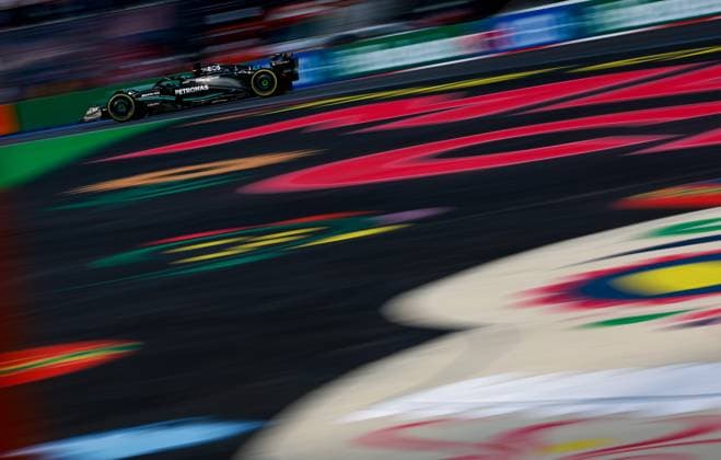 63 George Russell (GBR, Mercedes-AMG Petronas F1 Team), F1 Grand Prix of Mexico at Autodromo Hermanos Rodriguez on October 27, 2023 in Mexico City, Mexico. (Photo by HOCH ZWEI) Mexico City Mexico