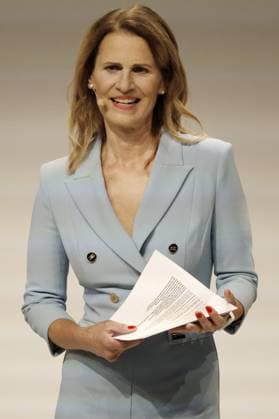 Katrin Müller-Hohenstein, führte als Moderatorin durch die Gala Deutscher Fussball Kulturpreis 2023 Nürnberg Copyright: xZichyx Eibner-Pressefotox EP_rzy