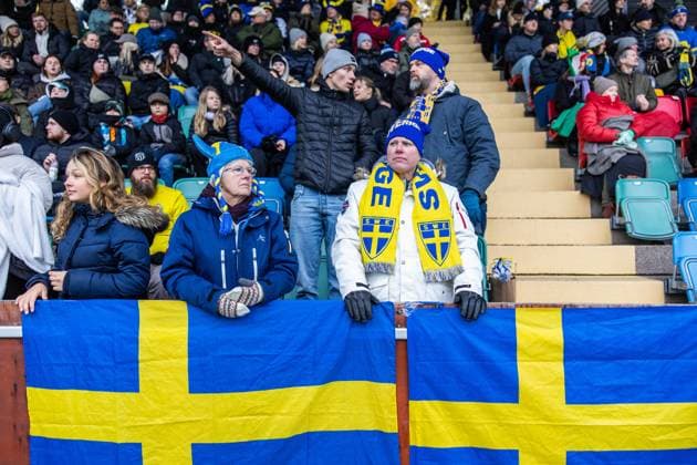 231028 Spectators during the IFAF European Championship, EM, Europameisterschaft Bronze Medal Game between Sweden and Italy on October 28, 2023 in Gothenburg. Photo: Michael Erichsen BILDBYRAN COP 89 MI0562 american football sweden - italy ifaf european championship bronze medal game bbeng sweden sverige italy italia italien publik Copyright: MICHAELxERICHSEN BB231028MI009