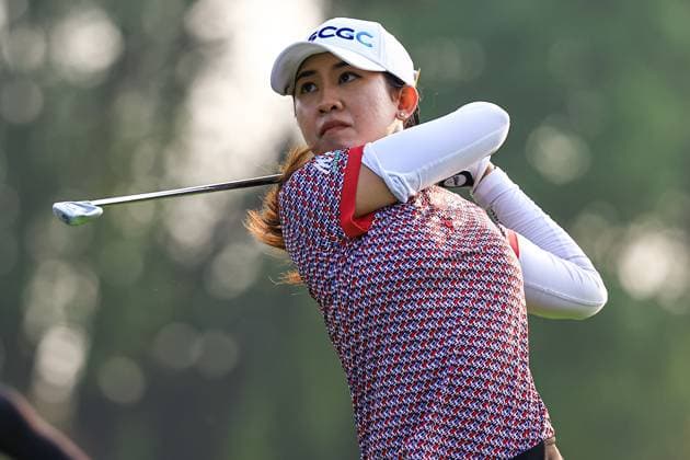 KUALA LUMPUR, MALAYSIA - OCTOBER 28: Pajaree Anannarukarn of Thailand play a shot during the third round of the 2023 LPGA, Golf Damen Maybank Championship on October 28, 2023, at Kuala Lumpur Golf and Country Club in Kuala Lumpur, Malaysia. (Photo by Hazrin Yeob Men Shah Icon Sportswire) GOLF: OCT 28 Maybank Championship EDITORIAL USE ONLY Icon3782310283980