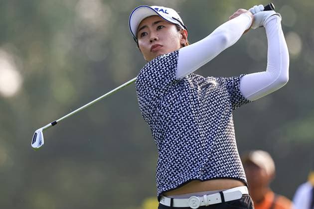 KUALA LUMPUR, MALAYSIA - OCTOBER 28: Narin An of South Korea play a shot during the third round of the 2023 LPGA, Golf Damen Maybank Championship on October 28, 2023, at Kuala Lumpur Golf and Country Club in Kuala Lumpur, Malaysia. (Photo by Hazrin Yeob Men Shah Icon Sportswire) GOLF: OCT 28 Maybank Championship EDITORIAL USE ONLY Icon3782310284059