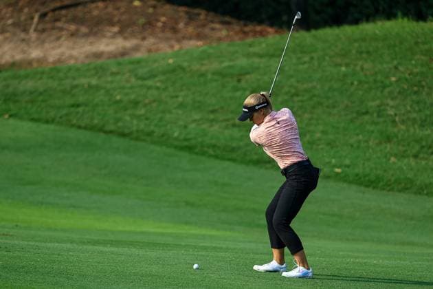 KUALA LUMPUR, MALAYSIA - OCTOBER 28: Brooke M. Henderson of Canada play a shot during the third round of the 2023 LPGA, Golf Damen Maybank Championship on October 28, 2023, at Kuala Lumpur Golf and Country Club in Kuala Lumpur, Malaysia. (Photo by Hazrin Yeob Men Shah Icon Sportswire) GOLF: OCT 28 Maybank Championship EDITORIAL USE ONLY Icon3782310284477