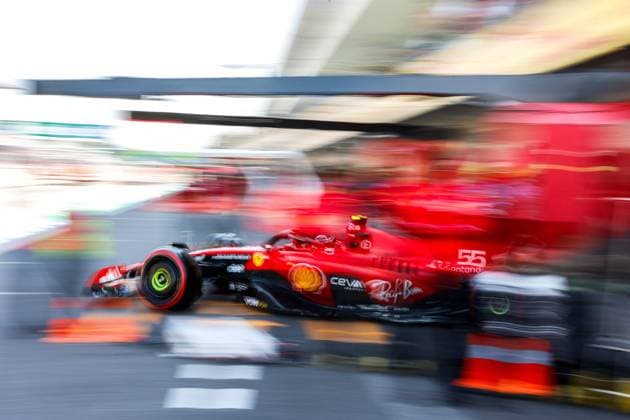 55 Carlos Sainz (ESP, Scuderia Ferrari), F1 Grand Prix of Mexico at Autodromo Hermanos Rodriguez on October 28, 2023 in Mexico City, Mexico. (Photo by HOCH ZWEI) Mexico City Mexico