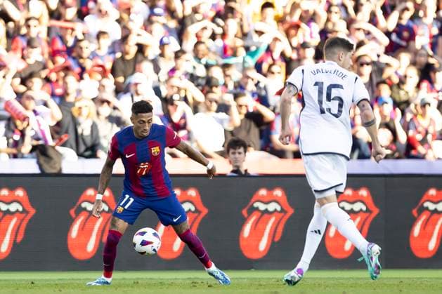 October 28, 2023, Barcelona, Spain: BARCELONA, SPAIN - OCTOBER 28: .Raphinha of FC Barcelona, Barca during the La Liga EA Sports match between FC Barcelona and Real Madrid at the Estadi Olimpic Lluis Companys on October 28, 2023 in Barcelona, Spain Barcelona Spain - ZUMAd159 0311097191st Copyright: xGerardxFrancox