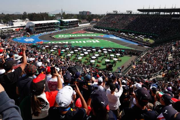 1 Max Verstappen (NLD, Oracle Red Bull Racing), 16 Charles Leclerc (MCO, Scuderia Ferrari), 55 Carlos Sainz (ESP, Scuderia Ferrari), F1 Grand Prix of Mexico at Autodromo Hermanos Rodriguez on October 29, 2023 in Mexico City, Mexico. (Photo by HOCH ZWEI) Mexico City Mexico