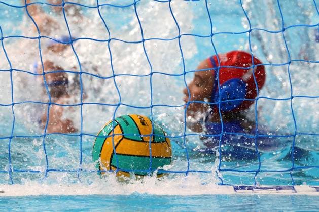 SANTIAGO, CHILE-OCT 30: Mexico se enfrenta a Cuba en Polo Acuatico femenino realizado en el Centro Acuatico del Estadio Nacional en los juegos Panamericanos Santiago 2023 el 30 de Octubre 2023 en Santiago, Chile. Mexico faces Cuba in women s Aquatic Polo held at the Aquatic Center of the National Stadium at the Santiago 2023 Pan American Games on October 30, 2023 in Santiago, Chile. Foto de Javier Salvo Santiago 2023 via Photosport Dia 11, polo acuatico, equipo femenino grupo A Day 11, waterpolo, womenÂ s team grupo A