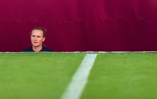 Kathleen KRÜGER, Teammanager FCB in the match FC BAYERN MUENCHEN - SV DARMSTADT 98 8-0 on Oct 8, 2023 in Munich, Germany. Season 2023 2024, 1.Bundesliga, FCB, München, matchday 9, 9.Spieltag