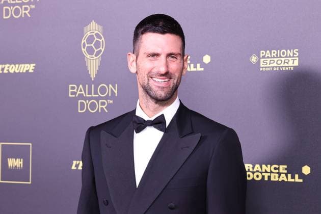 Ballon d or 2023 PHOTOPQR LE PARISIEN Fred Dugit ; Paris ; 30 10 2023 ; Théâtre du Châtelet (Paris Ier), le 30 octobre 2023 Tapis rouge de la 67e édition du Ballon d or Novak Djokovic 2023 Ballon d Or France Football award ceremony at the Theatre du Chatelet in Paris on October 30, 2023.