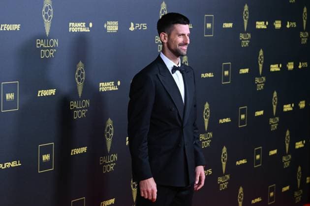 Novak Djokovic FOOTBALL : Ballon d Or 2023 - Paris - 30 10 2023 FedericoPestellini Panoramic 