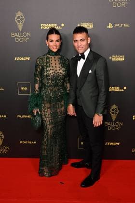 Lautaro Martinez et sa femme FOOTBALL : Ballon d Or 2023 - Paris - 30 10 2023 FedericoPestellini Panoramic 
