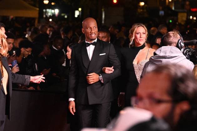 Sandy Heribert et Didier Drogba FOOTBALL : Ballon d Or 2023 - Paris - 30 10 2023 FedericoPestellini Panoramic 