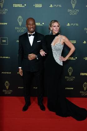 Sandy Heribert et Didier Drogba FOOTBALL : Ballon d Or 2023 - Paris - 30 10 2023 FedericoPestellini Panoramic 