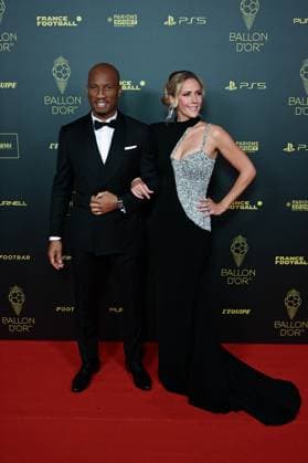 Sandy Heribert et Didier Drogba FOOTBALL : Ballon d Or 2023 - Paris - 30 10 2023 FedericoPestellini Panoramic 