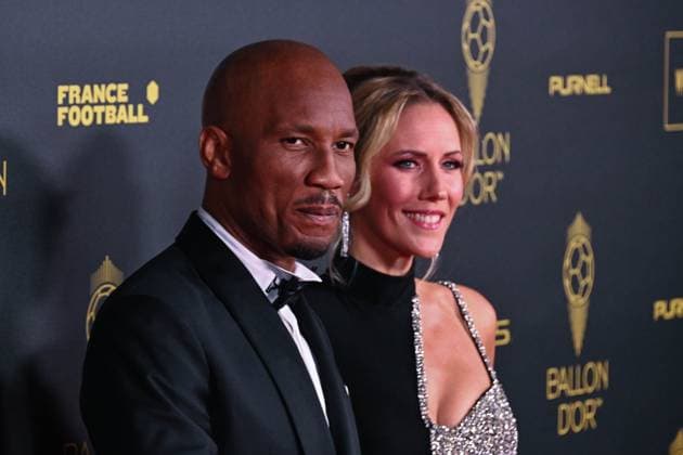 Sandy Heribert et Didier Drogba FOOTBALL : Ballon d Or 2023 - Paris - 30 10 2023 FedericoPestellini Panoramic 