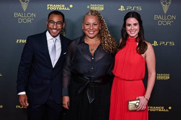 Joshua Nascimento - Kely Christina Arantes do Nascimento et guest FOOTBALL : Ballon d Or 2023 - Paris - 30 10 2023 FedericoPestellini Panoramic 