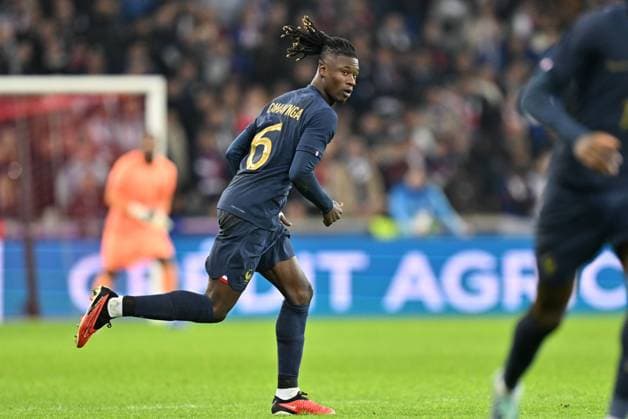 20231017 France vs Scotland Eduardo Camavinga (6) of France pictured during a soccer game between the national teams of France and Scotland in friendly game, on October 17 , 2023 in Lille, France. (Photo by David Catry Sportpix) Lille Decathlon Arena Stade Pierre Mauroy - Villeneuve d Ascq Nord France  Copyright: xSportpix.bex xDavidxCatryxDavidxCatryx