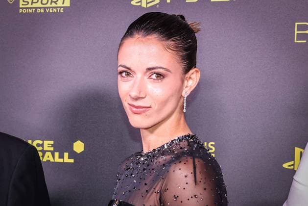 Ballon d or 2023 PHOTOPQR LE PARISIEN Fred Dugit ; Paris ; 30 10 2023 ; Théâtre du Châtelet (Paris Ier), le 30 octobre 2023 Tapis rouge de la 67e édition du Ballon d or Ici Aitana Bonmati (aux côtés de son président du FC Barcelone Joan Laporta) remporte le Ballon d or féminin. Photo LP Fred Dugit - Paris, France, oct 30th 2023. Arrivals for the 67th Ballon d or awards ceremony