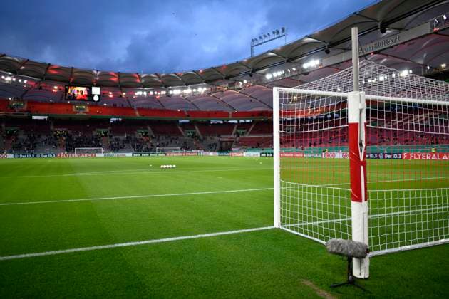 MHPArena Uebersicht Innenraum blaue Stunde DFB Pokal VfB Stuttgart vs FC Union Berlin FCU 31.10.2023 DFL REGULATIONS PROHIBIT ANY USE OF PHOTOGRAPHS AS IMAGE SEQUENCES AND OR QUASI-VIDEO DFB Pokal VfB Stuttgart vs FC Union Berlin FCU