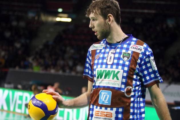 Filip JOHN (Herrsching GER), He-Volleyballl, Bundesliga 20223 24, WWK Volleys Herrsching vs SVG Lueneburg, 01.11.23, BMW Park. Muenchen, Copyright: WolfgangxFehrmann