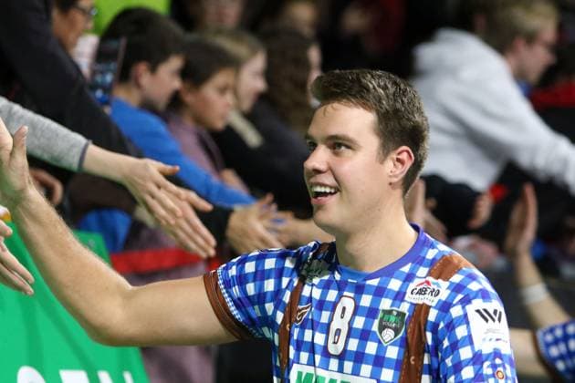 Jonas KAMINSKI (Herrsching GER), He-Volleyballl, Bundesliga 20223 24, WWK Volleys Herrsching vs SVG Lueneburg, 01.11.23, BMW Park. Muenchen, Copyright: WolfgangxFehrmann