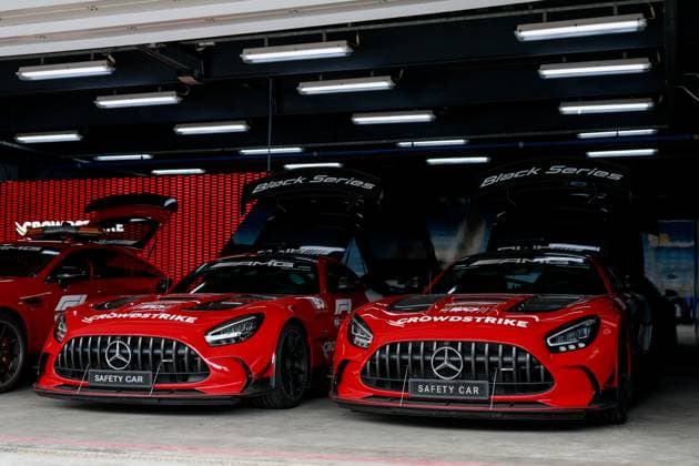 F1 Safety Car, Mercedes-AMG GT Black Series, F1 Grand Prix of Brazil at Autodromo Jose Carlos Pace on November 2, 2023 in Sao Paulo, Brazil. (Photo by HOCH ZWEI) Sao Paulo Brazil