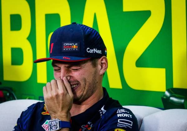 Entrevista coletiva pilotos GP Brasil F1 SÃO PAULO, SP - 02.11.2023: ENTREVISTA COLETIVA PILOTOS GP BRASIL F1 - Drivers hold a press conference, PK, Pressekonferenz to talk about expectations for the Formula 1 Rolex Grand Prix of São Paulo 2023, this Thursday afternoon (02), at the Interlagos race track, south of the capital. In the photo, Max Verstappen 1, RED BULL. (Photo: Aloisio Mauricio Fotoarena) x2455939x  AloisioxMauricio