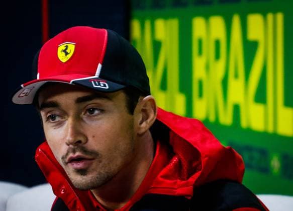 Entrevista coletiva pilotos GP Brasil F1 SÃO PAULO, SP - 02.11.2023: ENTREVISTA COLETIVA PILOTOS GP BRASIL F1 - Drivers hold a press conference, PK, Pressekonferenz to talk about expectations for the Formula 1 Rolex Grand Prix of São Paulo 2023, this Thursday afternoon (02), at the Interlagos race track, south of the capital. In the photo, Charles Leclerc 16, FERRARI. (Photo: Aloisio Mauricio Fotoarena) x2455943x  AloisioxMauricio
