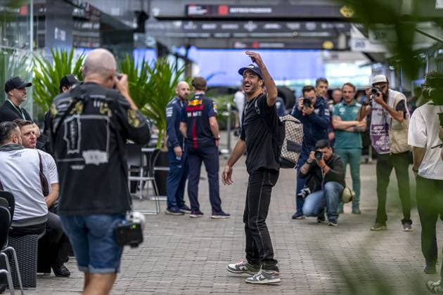Sao Paulo - 02-11-2023, Interlagos Circuit, Daniel Ricciardo at the Formula 1 Brazil Grand Prix 2023 Thursday Formula 1 Brazil Grand Prix 2023 Thursday  x22999064x Copyright: