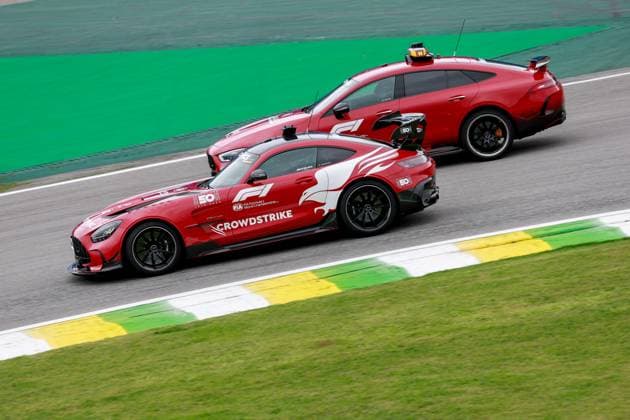 F1 Safety Car, Mercedes-AMG GT Black Series, F1 Grand Prix of Brazil at Autodromo Jose Carlos Pace on November 2, 2023 in Sao Paulo, Brazil. (Photo by HOCH ZWEI) Sao Paulo Brazil