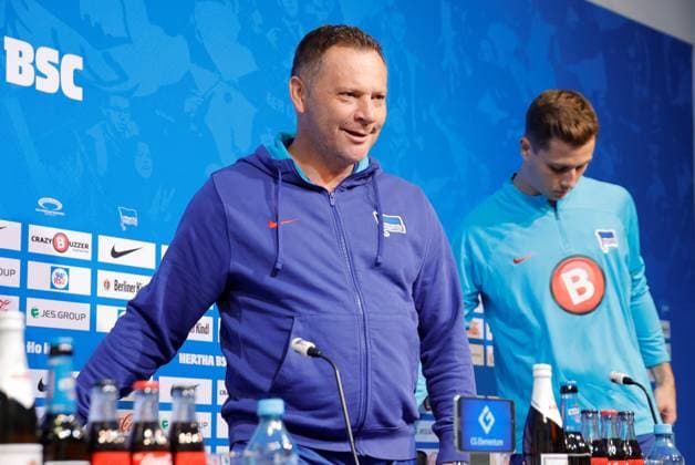 Deutschland, Berlin, Sportpark, GER, 2.FBL, Hertha BSC, Saison 2023 24, Pressekonferenz vor dem Auswärtsspiel gegen den F.C. Hansa Rostock., Foto:Pál Dárdai,Trainer Hertha BSC, Tjark Ernst, Torwart