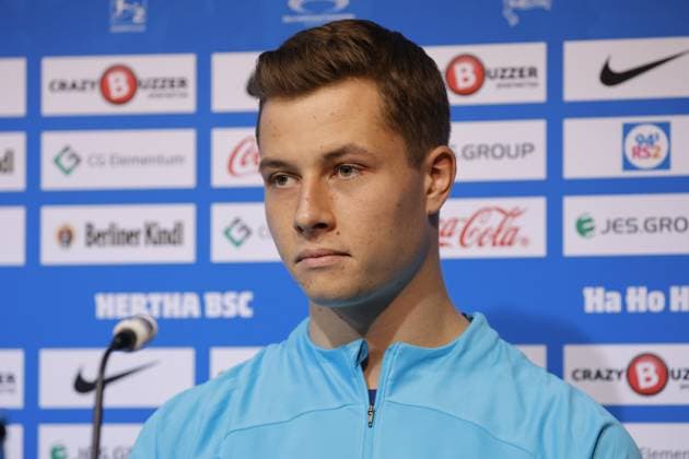 Deutschland, Berlin, Sportpark, GER, 2.FBL, Hertha BSC, Saison 2023 24, Pressekonferenz vor dem Auswärtsspiel gegen den F.C. Hansa Rostock., Foto:Tjark Ernst, Torwart