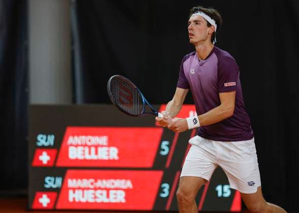 Marc-Andrea Huesler Tennis - Wolffkran Open - ATP, Tennis Herren Challenger - TC Ismaning - Ismaning - Bavaria - Germany - 3 November 2023. Â Copyright: xJuergenxHasenkopfx