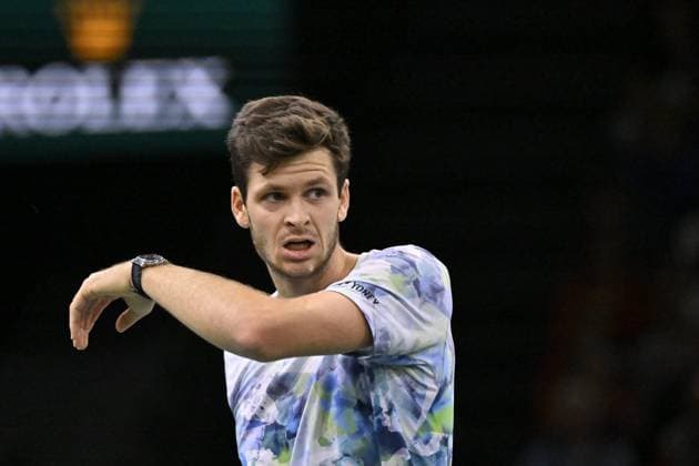 Tennis - Rolex Paris Master 2023 - Hubert Hurkacz - Pologne TENNIS : Rolex Paris Master 2023 - France - 03 11 2023 ChrysleneCaillaud Panoramic 
