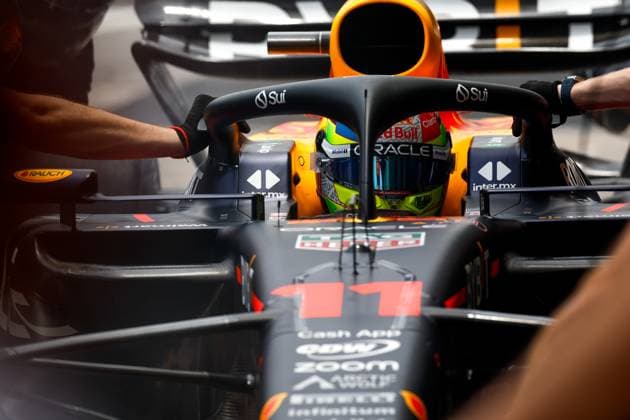 11 Sergio Perez (MEX, Oracle Red Bull Racing), F1 Grand Prix of Brazil at Autodromo Jose Carlos Pace on November 3, 2023 in Sao Paulo, Brazil. (Photo by HOCH ZWEI) Sao Paulo Brazil