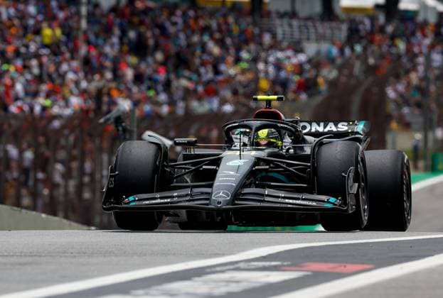 44 Lewis Hamilton (GBR, Mercedes-AMG Petronas F1 Team), F1 Grand Prix of Brazil at Autodromo Jose Carlos Pace on November 3, 2023 in Sao Paulo, Brazil. (Photo by HOCH ZWEI) Sao Paulo Brazil