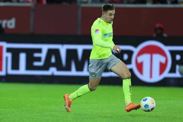 GER, 2. FBL. Fortuna Duesseldorf vs. SV Wehen Wiesbaden 03.11.2023, Merkur Spiel-Arena, Duesseldorf, GER, 2. FBL. Fortuna Duesseldorf vs. SV Wehen Wiesbaden, im Bild: 2:0 fuer Wiesbaden durch Amar Catic (Wiesbaden 34),