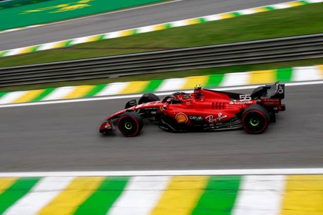 55 Carlos Sainz (ESP, Scuderia Ferrari), F1 Grand Prix of Brazil at Autodromo Jose Carlos Pace on November 3, 2023 in Sao Paulo, Brazil. (Photo by HOCH ZWEI) Sao Paulo Brazil