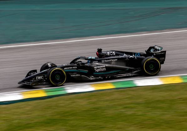 63 George Russell (GBR, Mercedes-AMG Petronas F1 Team), F1 Grand Prix of Brazil at Autodromo Jose Carlos Pace on November 3, 2023 in Sao Paulo, Brazil. (Photo by HOCH ZWEI) Sao Paulo Brazil