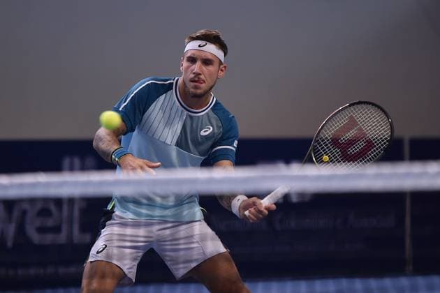 ATP, Tennis Herren Challenger Trofeo Faip-Perrel 2023 - Day 5 - Quarterfinal Alex Molcian from Slovakia during the the quarterfinal at ATP Challenger Trofeo Perrel-Faip 2023 at Italcementi Sports Center on November 3, 2023 in Bergamo, Italy Bergamo Italy  Copyright: xMichelexMaravigliax originalFilename:maraviglia-tennisat231103_np1RW.jpg
