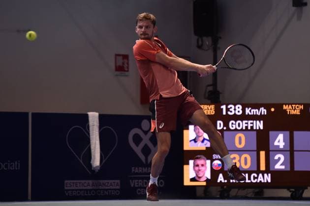 ATP, Tennis Herren Challenger Trofeo Faip-Perrel 2023 - Day 5 - Quarterfinal David Goffin from Belgium during the the quarterfinal at ATP Challenger Trofeo Perrel-Faip 2023 at Italcementi Sports Center on November 3, 2023 in Bergamo, Italy Bergamo Italy  Copyright: xMichelexMaravigliax originalFilename:maraviglia-tennisat231103_npl4d.jpg
