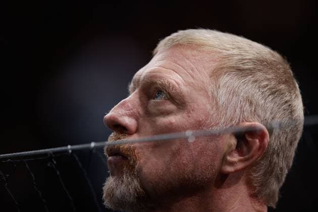 Sport Bilder des Tages Paris, 03.11.2023 Tennis Rolex Paris Masters 2023, Novak Djokovic - Holger Rune v.l., Boris Becker als Zuschauer Copyright: AntonioxBorga
