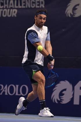 ATP, Tennis Herren Challenger Trofeo Faip-Perrel 2023 - Day 5 - Quarterfinal Fabio Fognini of Italy during the the quarterfinal at ATP Challenger Trofeo Perrel-Faip 2023 at Italcementi Sports Center on November 3, 2023 in Bergamo, Italy Bergamo Italy  Copyright: xMichelexMaravigliax originalFilename:maraviglia-tennisat231103_npnGv.jpg