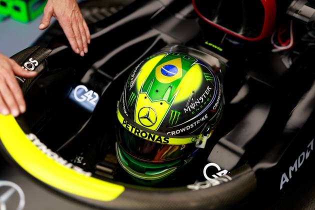 44 Lewis Hamilton (GBR, Mercedes-AMG Petronas F1 Team), F1 Grand Prix of Brazil at Autodromo Jose Carlos Pace on November 3, 2023 in Sao Paulo, Brazil. (Photo by HOCH ZWEI) Sao Paulo Brazil